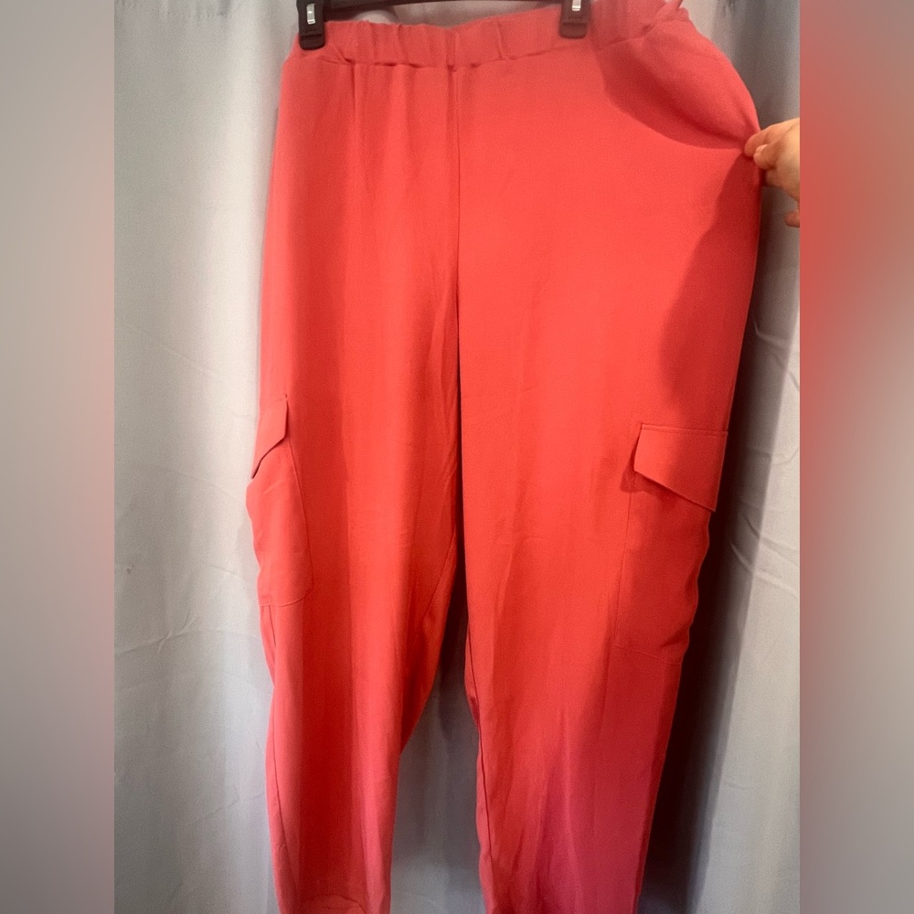 NWT Eloquii Vibrant Rose/Coral-ish Women's Joggers